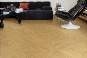 Ламінат Quick-Step Impressive Patterns Дуб шеврон натуральний, 32 клас, фаска 4v, вологостійкий, 8*131*655 мм